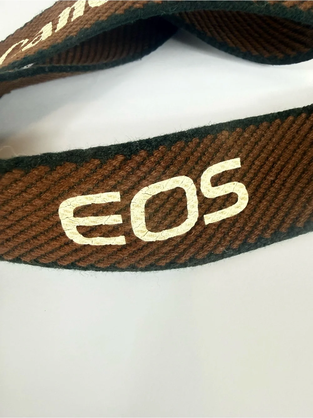 Canon Brown EOS Camera Neck Strap with Black Accents Vintage